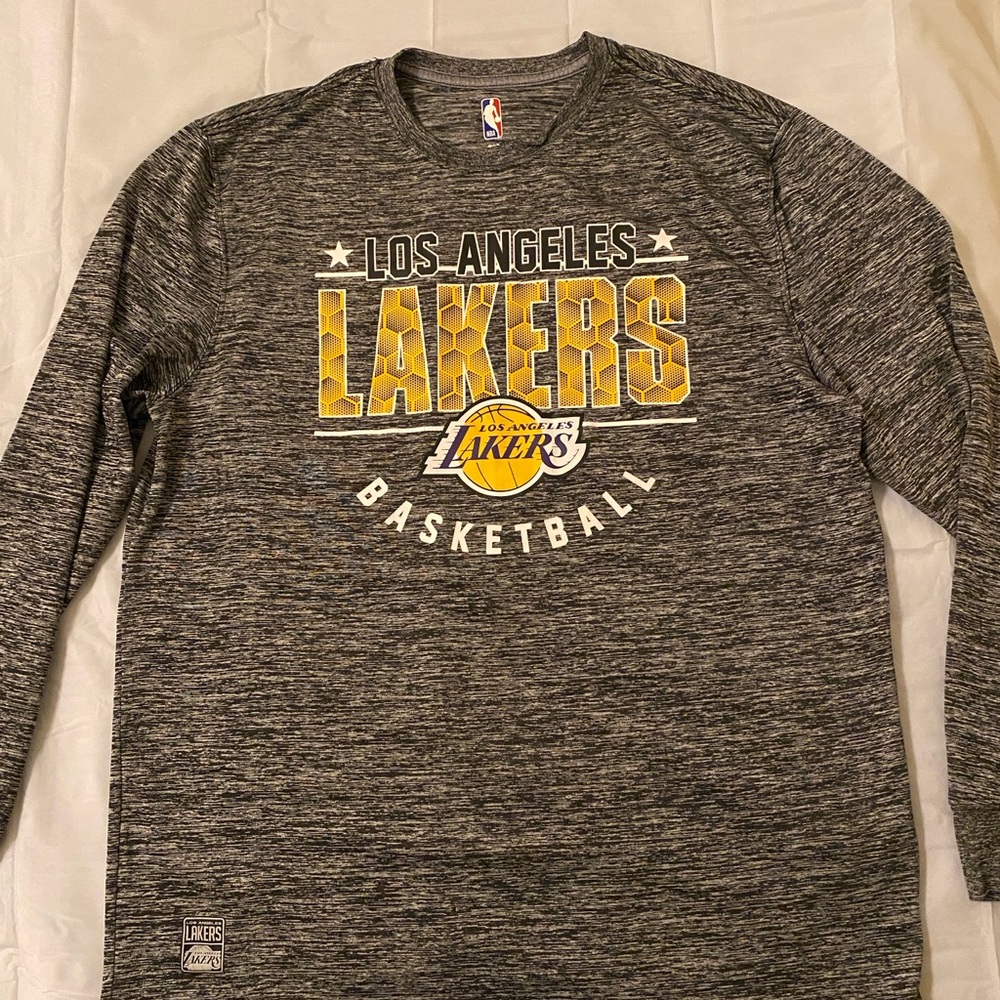 NBA Los Angeles Lakers Gray Long Sleeve Shirt